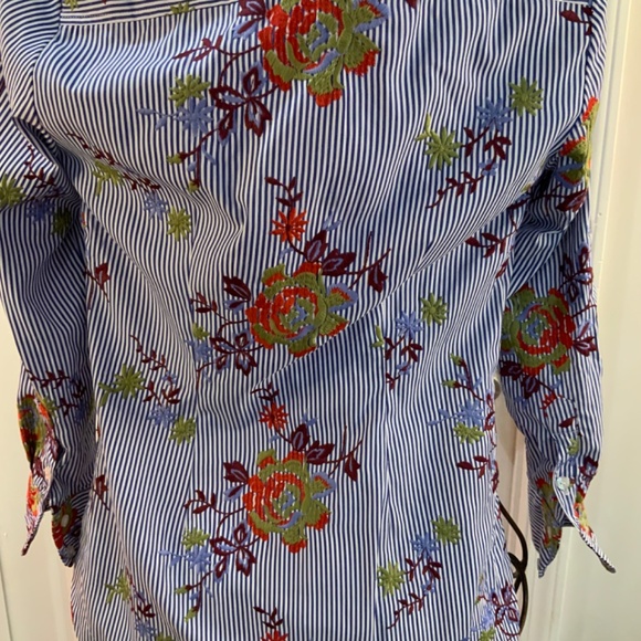 Finley Blue Striped Floral Tunic - Picture 7 of 9
